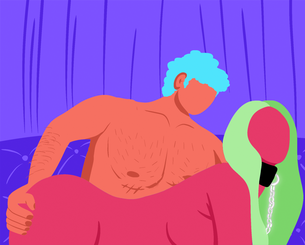 Conto Erótico BDSM Bate que eu Gamo. Ilustração de um homem dando um tapa na bunda de uma mulher.