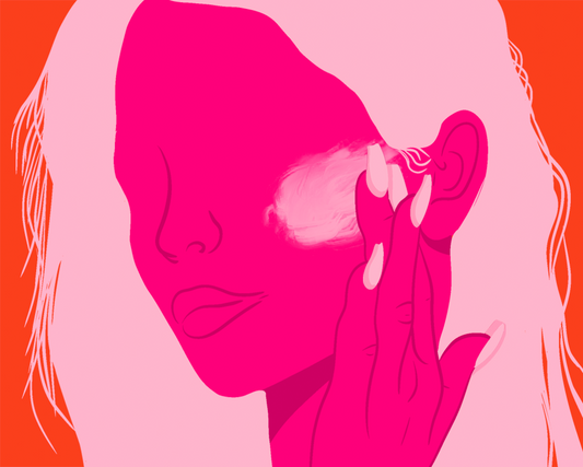 Conto Erótico Glowzei Linda. Ilustração de uma mulher passando creme no rosto.